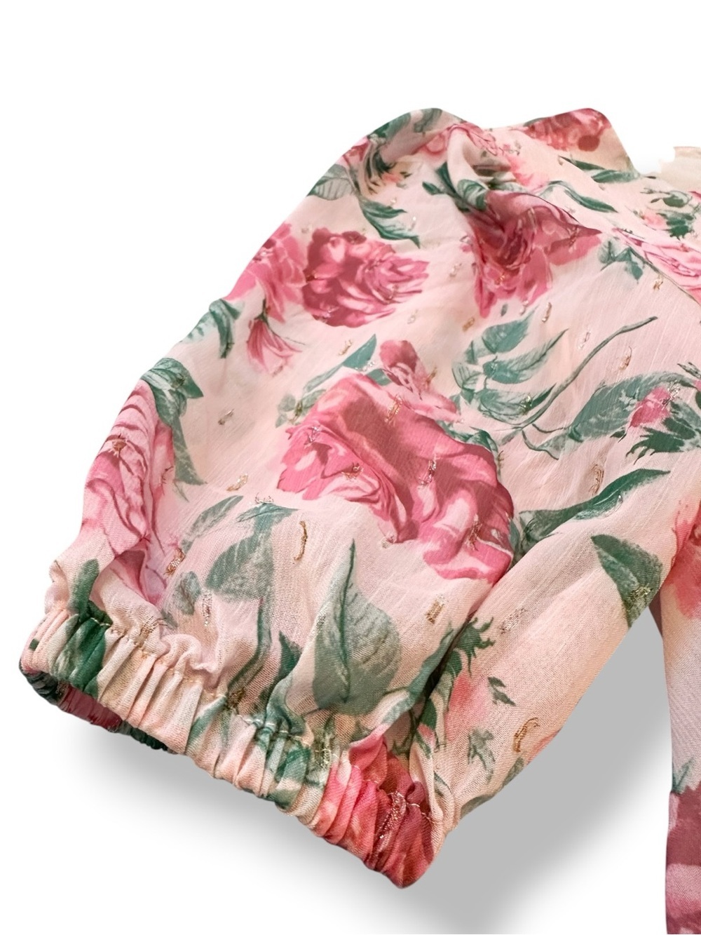 Nordstrom | Floral Sparkle Long Sleeve Dress (8) - Picture 3 of 7